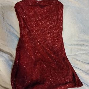 Little red halter dress